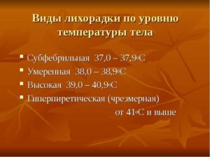 Субфебрильная температур