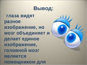 Глаза видят по разному
