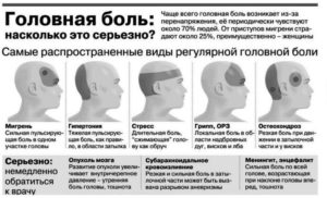Не проходит головная боль